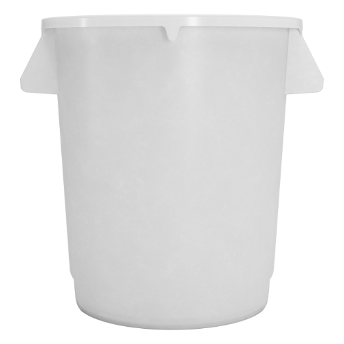 Carlisle 84102102 Bronco Round Waste Bin / Food Container, White, 20 gal.