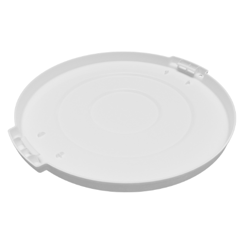 Carlisle 84103302 Bronco Round Waste Trash Can Lid, White, 32 gal.