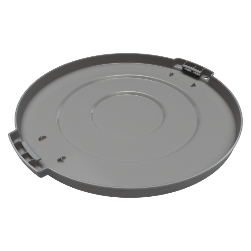 Carlisle 84102123 Bronco Round Waste Trash Can Lid, Gray, 20 gal.