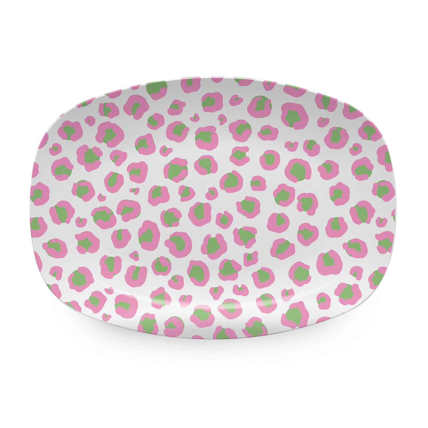 Cheetah Pink and Green Platter
