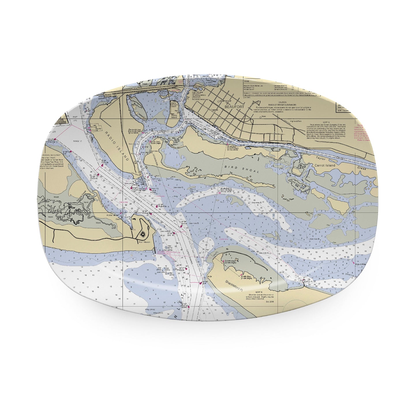 BEAUFORT NC Chart Platter
