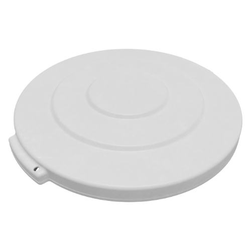 Carlisle 84103302 Bronco Round Waste Trash Can Lid, White, 32 gal.
