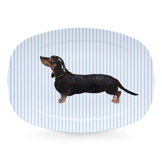 Best Friends Black & Tan Dachshund Platter