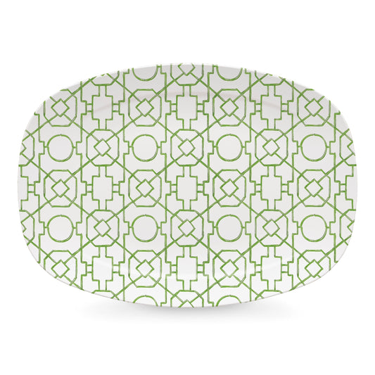 Green Trellis Platter