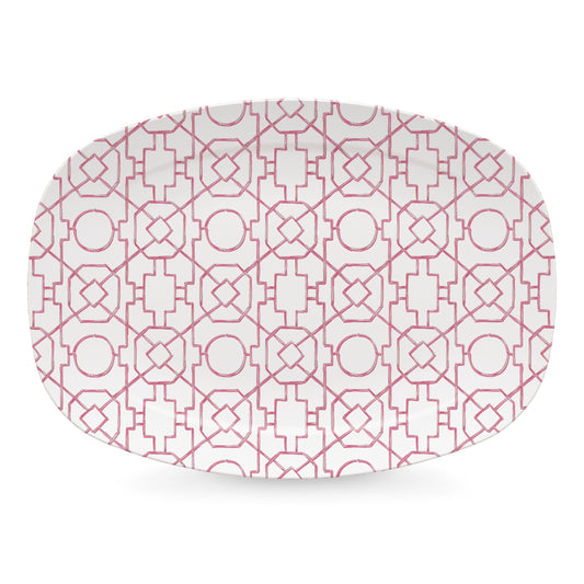 Pink Trellis Platter