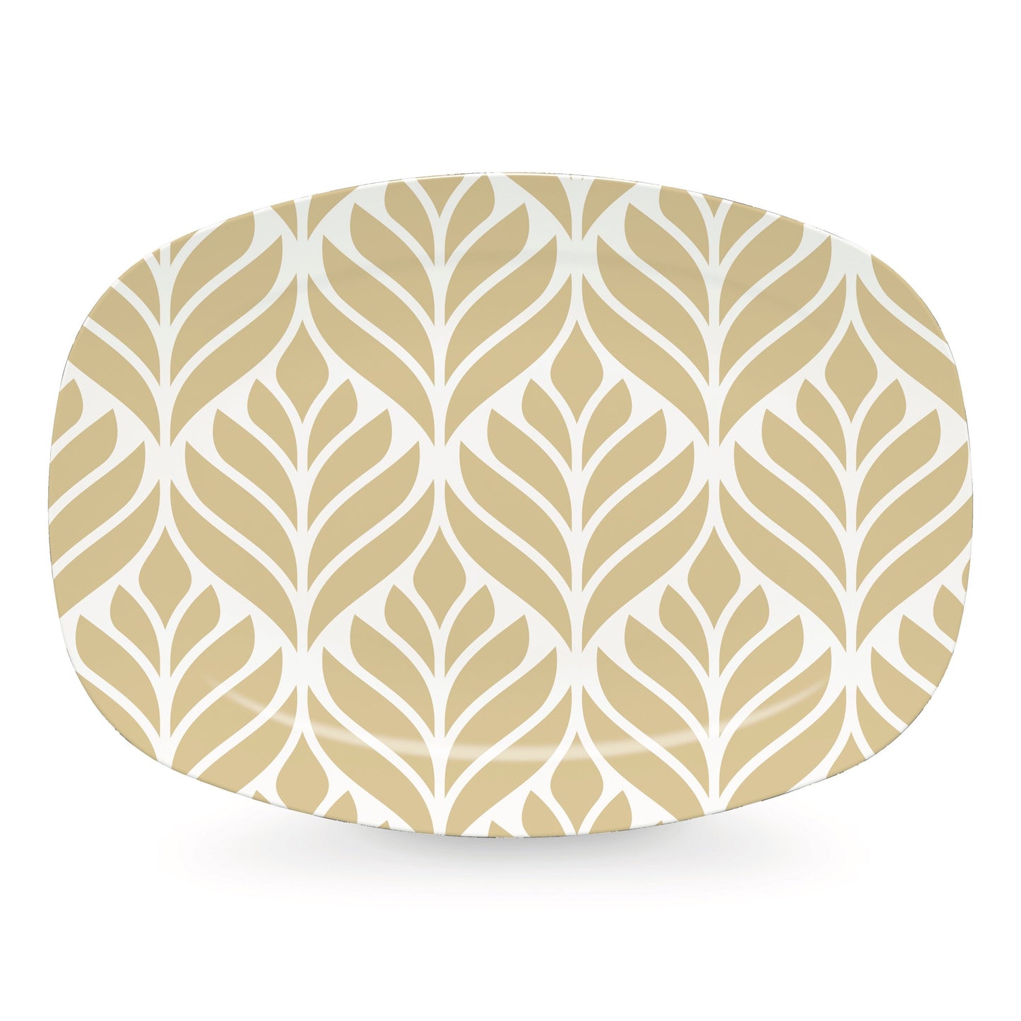 Beige Damask Platter