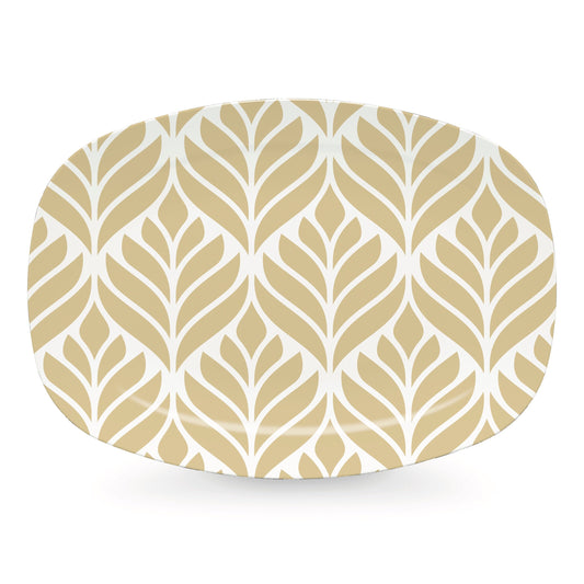 Beige Damask Platter