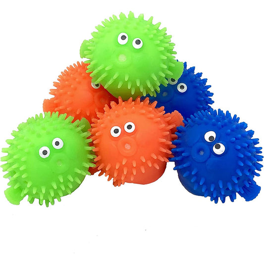 Red Co. Set of 6 Pufferfish-Shaped Reusable Water Splash Balls/Balloons Pool Game Toys ‚Äì Blue, Green, Orange