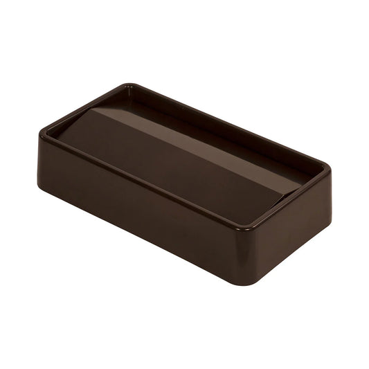 Carlisle 34202469 TrimLine Rectangle Swing Top Waste Container Trash Can Lid, Dark Brown