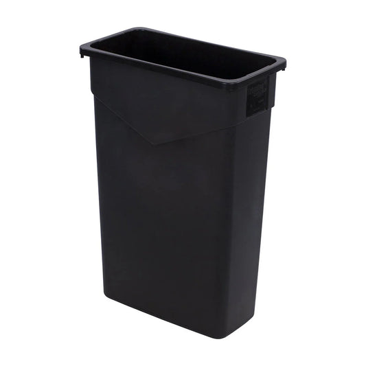 Carlisle 34202303 Trimline Waste Container Trash Can, Black, 23 gal.