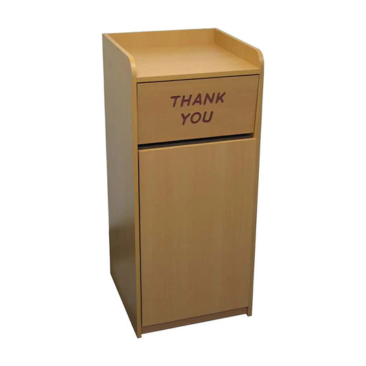 DHC TC-828-N Thank You Trash Can Cabinet, Natural, 24 x 24 x 47